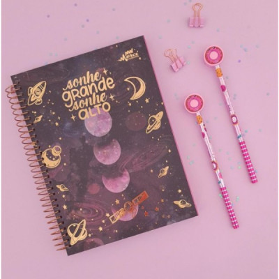 Caderno Colegial Merci Sonhe grande sonhe alto 80fls