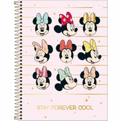 Caderno Espiral 1/4 Minnie 80fls Tilibra