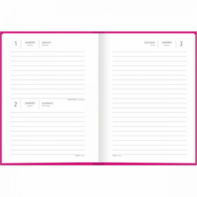 Agenda Costurada Pepper Rosa - 160fls 123x166 - Tilibra