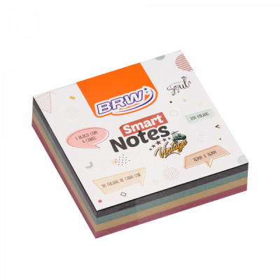 Bloco Adesivo Anotações Smart Notes Cube Vintage- 76x76 200fls Soul   BA7603 - BRW